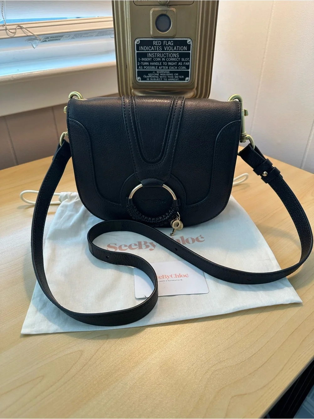 See By Chloé Black Leather Small Shoulder Bag with Gold Hardware - Picture 9 of 9